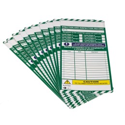 1 Bag of 10 - ScaffTag Safety Scaffolding Tag, English Language, 10 per Pack