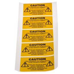 1 Bag of 10 - TE Connectivity Safety Labels
