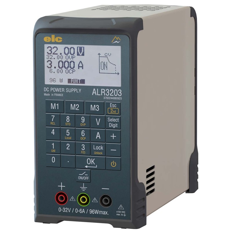 1 pcs - ELC Digital Bench Power Supply, 32V, 6A, 1-Output, 96W