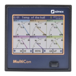 1 pcs - Simex SX-CMC99-04F0, 4 Input Channels, 4 Output Channels, Multichannel Controller Chart Recorder Measures Current,