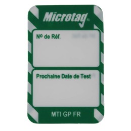 1 Bag of 20 - Brady White on Green Safety Inspection Tag, French Language, 20 per Pack