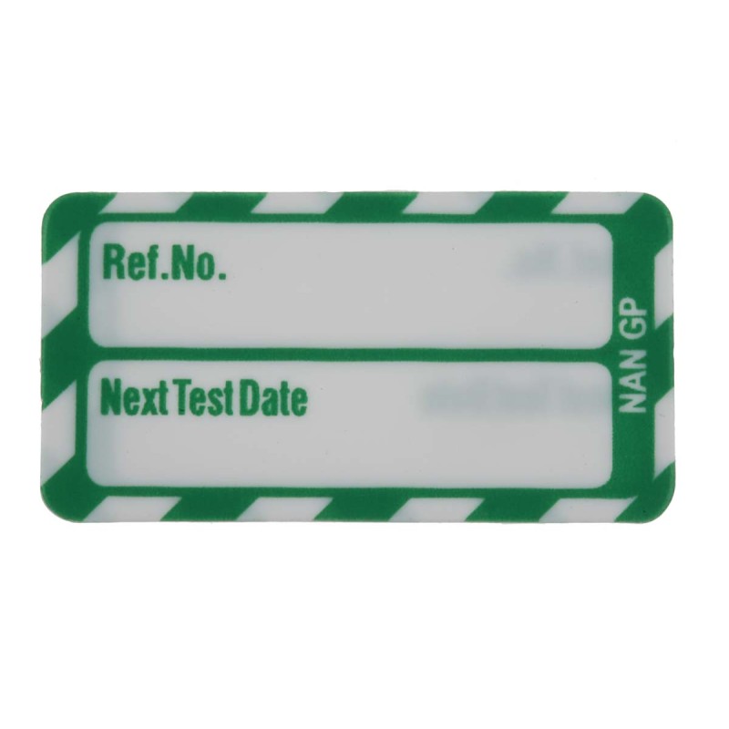 1 Bag of 20 - Brady White on Green Safety Inspection Tag, English Language, 20 per Pack