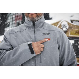 1 pcs - Milwaukee M12 Grey Heated Jacket, XL