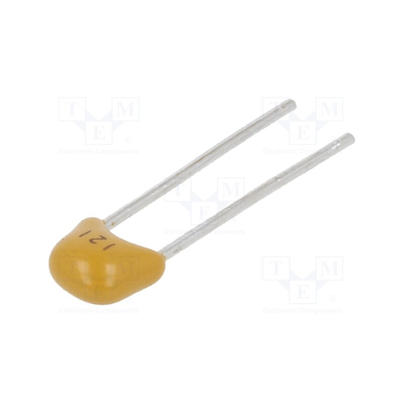 10 pcs x SR PASSIVES - CT40805N121J500F1R - Capacitor: ceramic, 120pF, 50V, C0G (NP0), ±5%, THT, 2.54mm