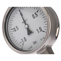 1 pcs - RS PRO G 1/2 Analogue Pressure Gauge 1bar Bottom Entry, RS Calibration, -1bar min.