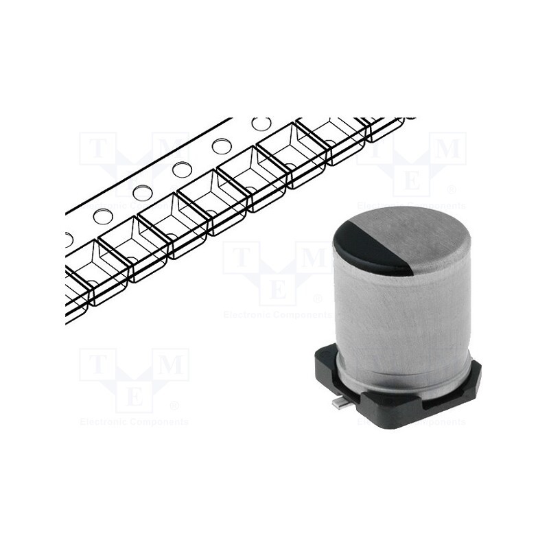 5 pcs x PANASONIC - EEEFK1H220P - Capacitor: electrolytic, low ESR, SMD, 22uF, 50VDC, Ø6.3x5.8mm