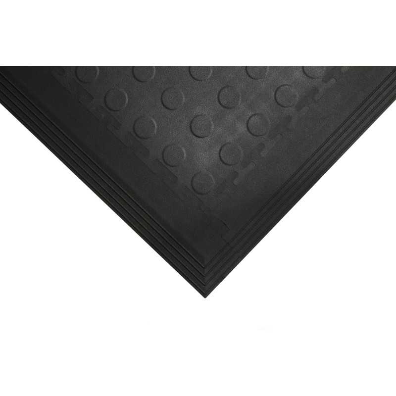1 Box of 4 - Coba Europe Black Floor Tile Edging PVC 80mm x 500mm x 5mm
