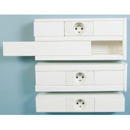 1 pcs - Planet-Wattohm PVC Cable Trunking Accessory, 85 x 50mm, Logix