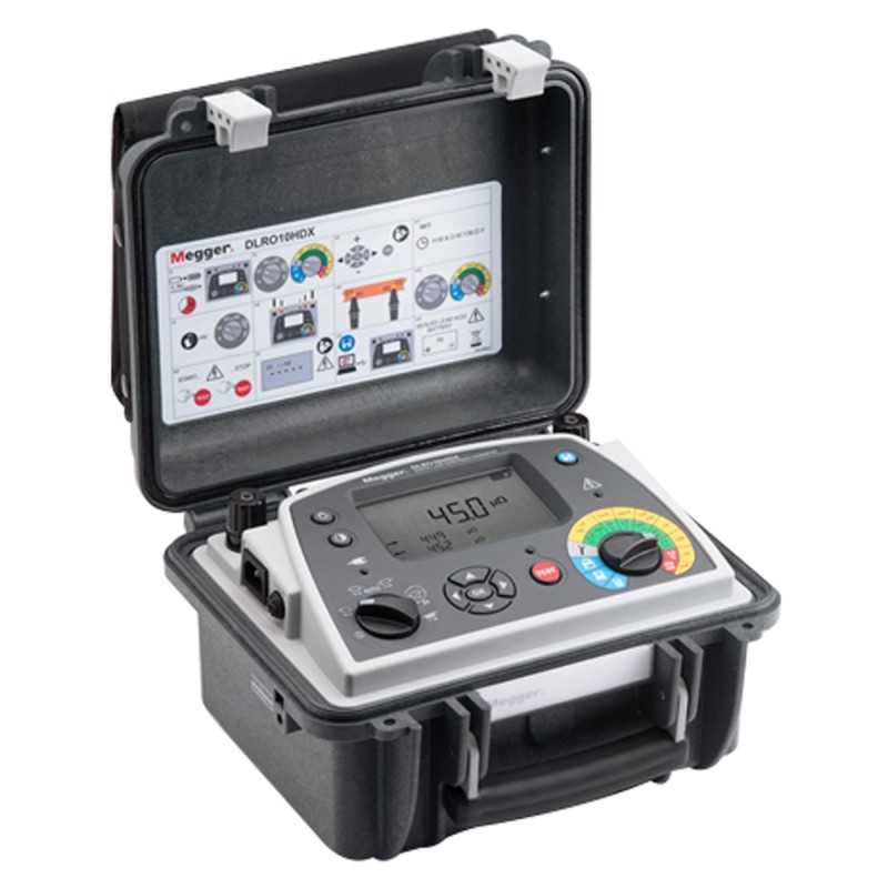1 pcs - Megger DLRO10 Ohmmeter, 2500 Ω Max, 10μΩ Resolution, Low Resistance