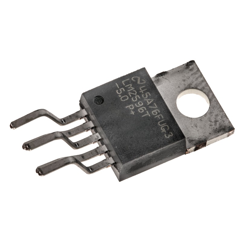 45 pcs - Texas Instruments, LM2596T-5.0/NOPB Step-Down Switching Regulator, 1-Channel 3A 5-Pin, TO-220