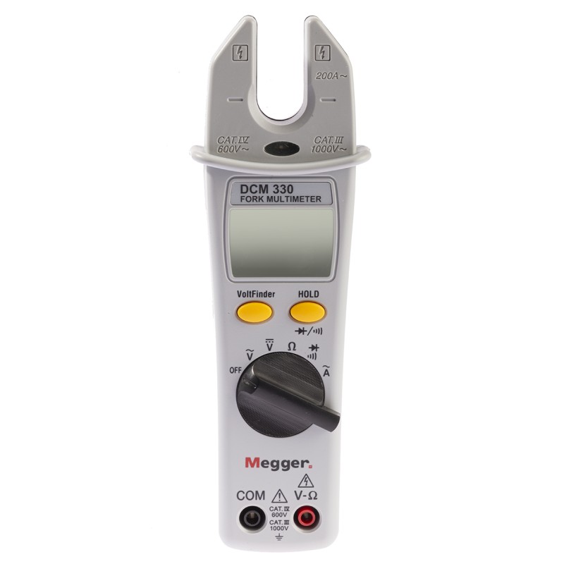 1 pcs - Megger DCM330 Clamp Meter, Max Current 200A ac CAT III 1000 V, CAT IV 600 V