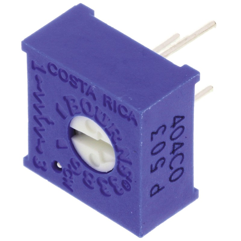 10 pcs - 50kΩ, Through Hole Trimmer Potentiometer 0.5W Top Adjust Bourns, 3386