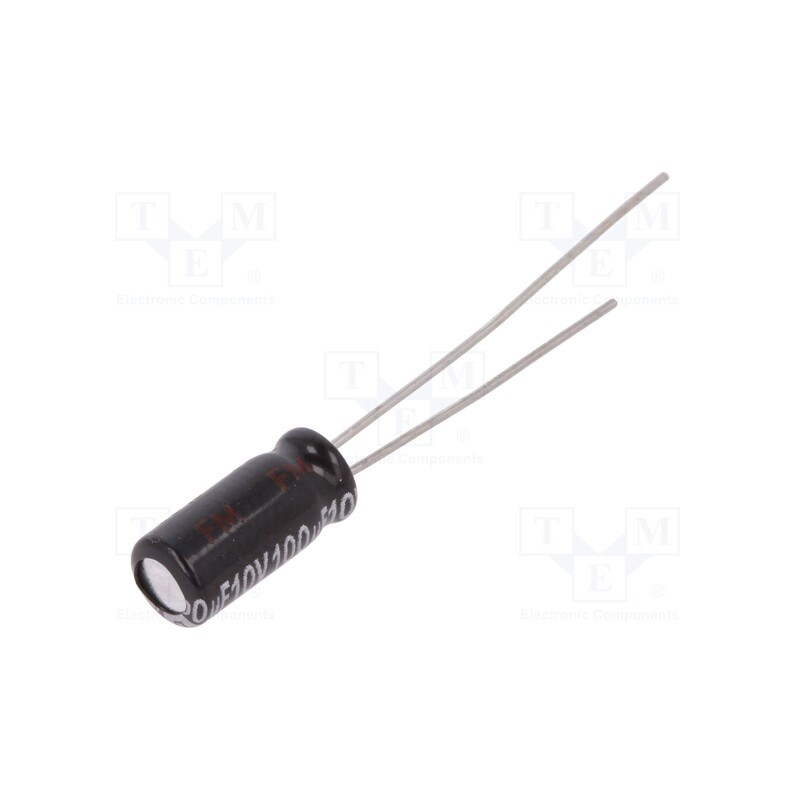 5 pcs x PANASONIC - EEUEB1A101S - Capacitor: electrolytic, THT, 100uF, 10VDC, Ø5x11mm, Pitch: 2mm