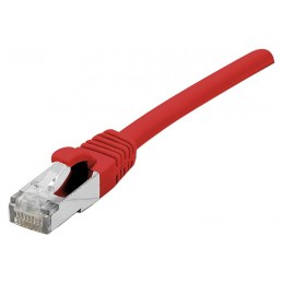 1 pcs - Dexlan Cat6a RJ45 to Ethernet Cable, S/FTP, Red, 2m