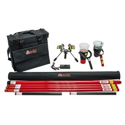 1 Kit - No Climb Solo Series Smoke and Heat Detector Kit, 9m Reach, Battery-Powered, Cordless