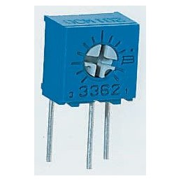 10 pcs - 2kΩ, Through Hole Trimmer Potentiometer 0.5W Side Adjust Bourns, 3362