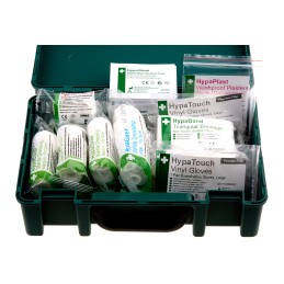 1 Kit - Wall Mounted First Aid Kit for 10 people, 280 mm x 190mm x 100 mm