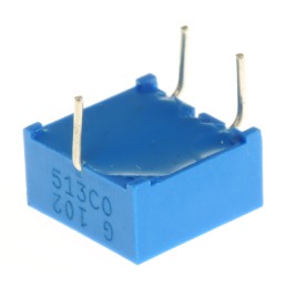 10 pcs - 1kΩ, Through Hole Trimmer Potentiometer 0.5W Top Adjust Bourns, 3386