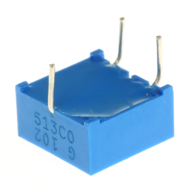 10 pcs - 1kΩ, Through Hole Trimmer Potentiometer 0.5W Top Adjust Bourns, 3386