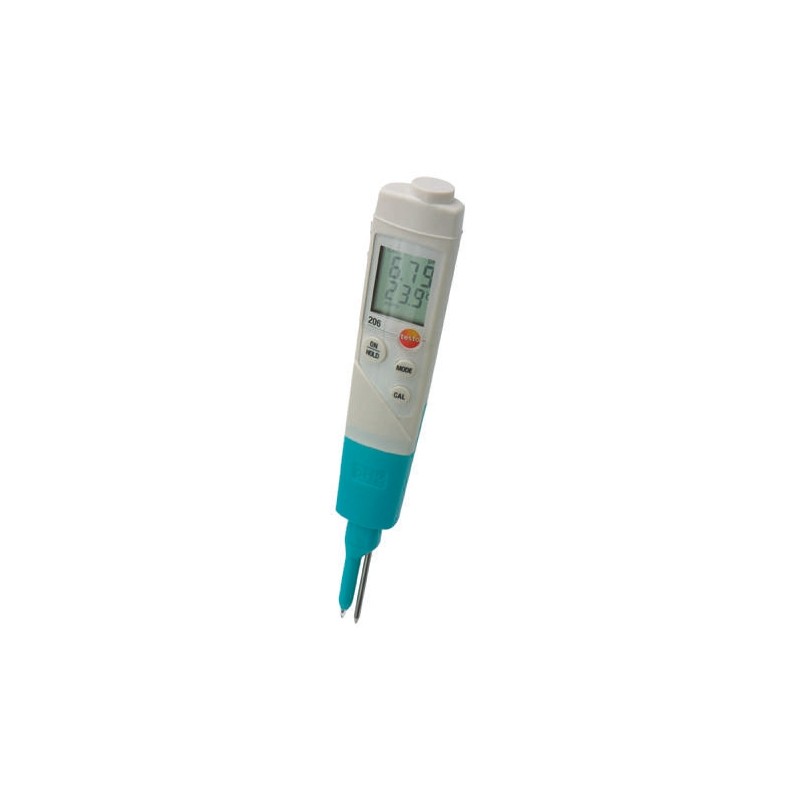 1 pcs - Testo 206-pH1 Starter Set pH Meter, ±0.02pH Accuracy, 0.01pH Resolution, 14pH Max, +60 °C Max