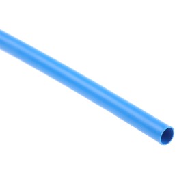 1 pcs - TE Connectivity Heat Shrink Tubing, Blue 2.4mm Sleeve Dia. x 1.2m Length 2:1 Ratio, RNF-100 Series