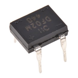 25 pcs - Diodes Inc Bridge Rectifier, 1A, 200V, 4-Pin