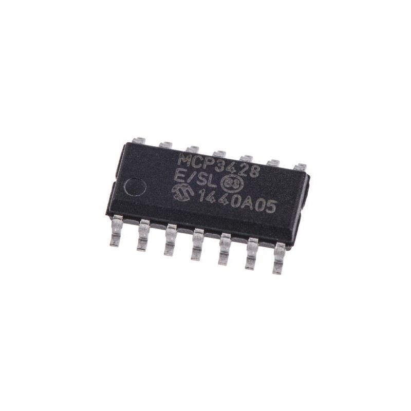 57 pcs - Microchip, Quad 16-bit- ADC 0.015ksps, 14-Pin SOIC