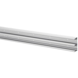 1 pcs - Planet-Wattohm Logix Grey Dado Trunking - Closed Slot, W130 mm x D50mm, L2m, Aluminium
