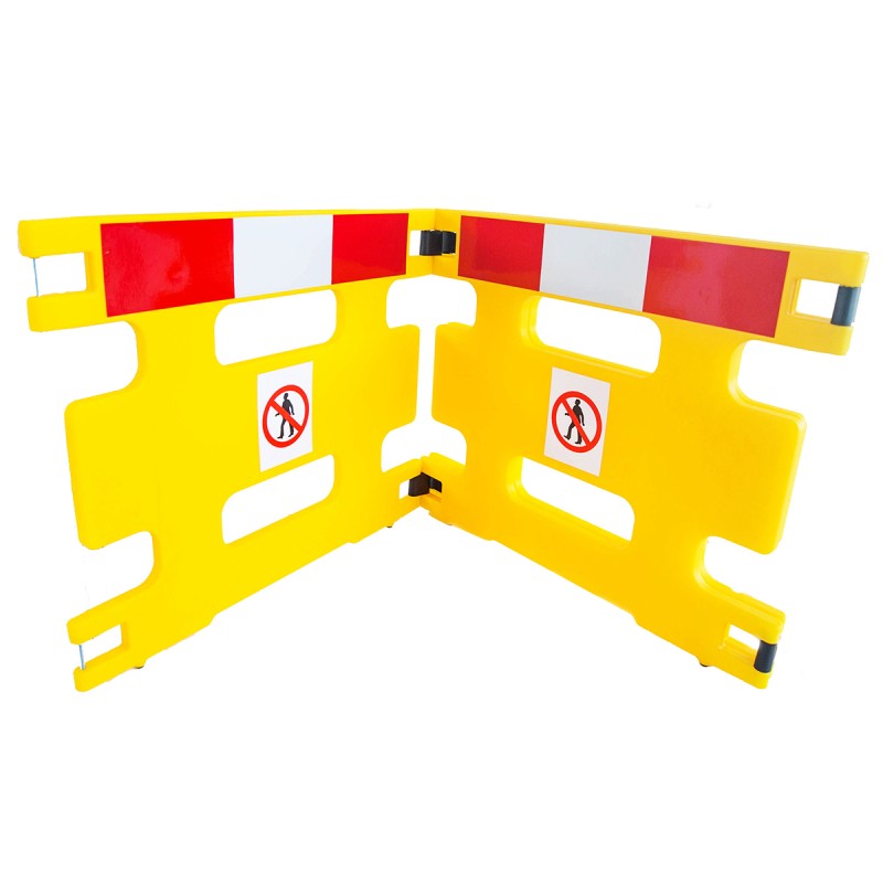 1 Pair - Addgards Yellow PE Folding Barrier