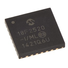 61 pcs - Microchip PIC18F2520-I/ML, 8bit PIC Microcontroller, PIC18F, 40MHz, 32 kB, 256 B Flash, 28-Pin QFN