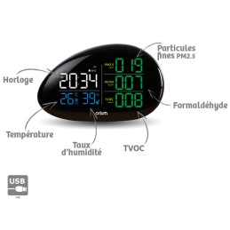 1 pcs - Orium Quaelis 36 Air Quality Monitor for Formaldehyde, Humidity, PM 2.5, Temperature, TVOC, +50°C Max, 95%RH Max