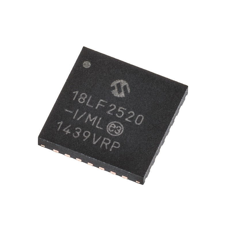 61 pcs - Microchip PIC18LF2520-I/ML, 8bit PIC Microcontroller, PIC18LF, 40MHz, 32 kB, 256 B Flash, 28-Pin QFN