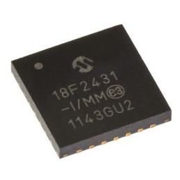 61 pcs - Microchip PIC18F2431-I/MM, 8bit PIC Microcontroller, PIC18F, 40MHz, 16.384 kB, 256 B Flash, 28-Pin QFN-S