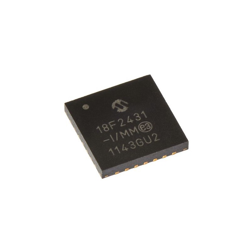 61 pcs - Microchip PIC18F2431-I/MM, 8bit PIC Microcontroller, PIC18F, 40MHz, 16.384 kB, 256 B Flash, 28-Pin QFN-S