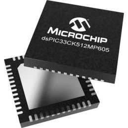 61 pcs - Microchip dsPIC33CK512MP605-E/M7 dsPIC Microcontroller, 48-Pin VQFN