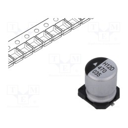2 pcs x KYOCERA AVX - AEH0608470M035R - Capacitor: electrolytic, SMD, 47uF, 35VDC, Ø6.3x8mm, 1000h, 110mA