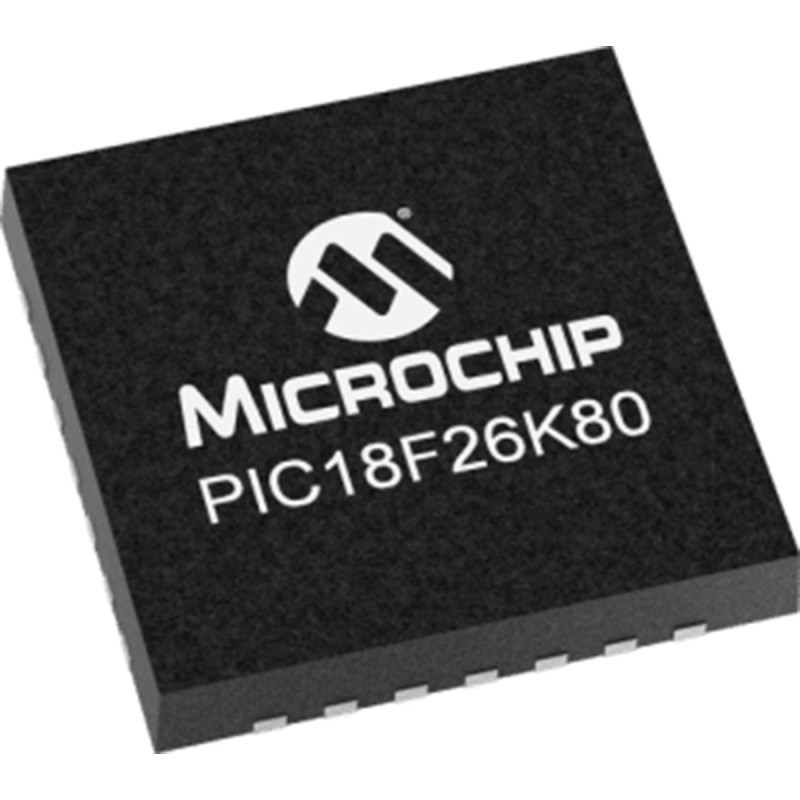 61 pcs - Microchip PIC18F26K80-I/MM, 8bit PIC Microcontroller, PIC18F, 64MHz, 64 kB Flash, 28-Pin QFN
