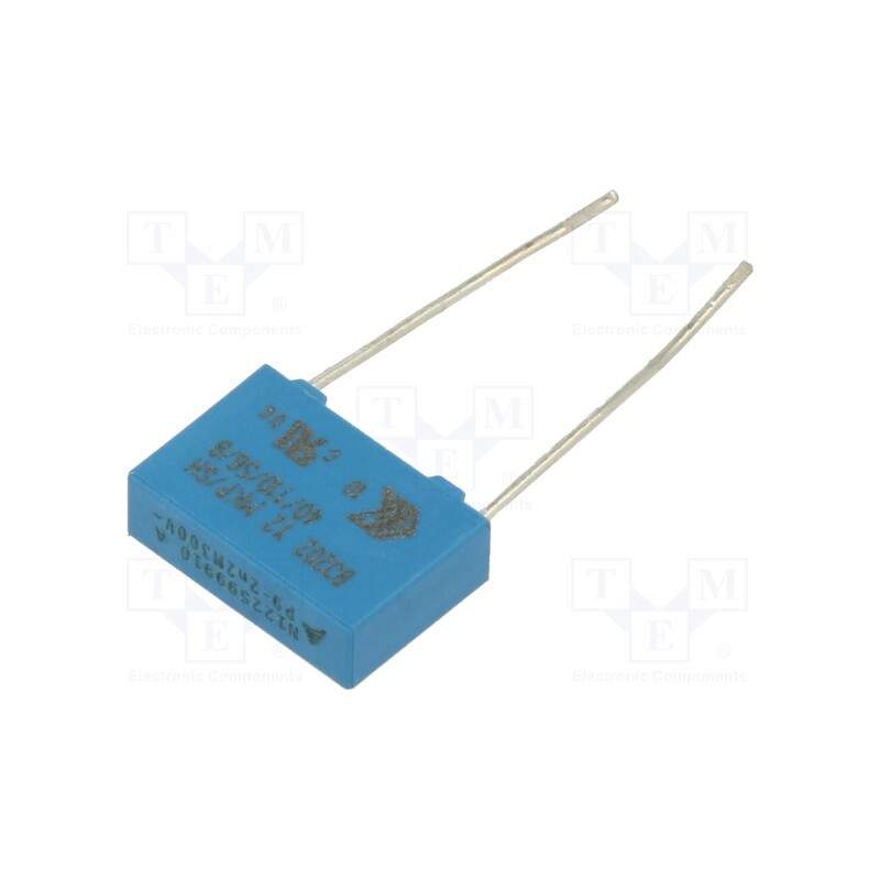 2 pcs x EPCOS - B32021A3222M289 - Capacitor: polypropylene, 2.2nF, 13x9x4mm, THT, ±20%, 10mm, 300VAC