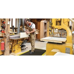 1 pcs - Notrax Black/Yellow Anti-Fatigue Mat Nitrile Rubber Mat, Diamond Pattern Finish 163cm x 1.02m x 184mm