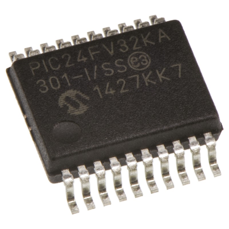 67 pcs - Microchip PIC24FV32KA301-I/SS, 16bit PIC Microcontroller, PIC24FV, 32MHz, 32 kB Flash, 20-Pin SSOP