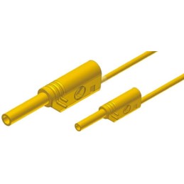 1 pcs - Hirschmann Test & Measurement, 10A, 1000V ac/dc, Yellow, 1m Lead Length
