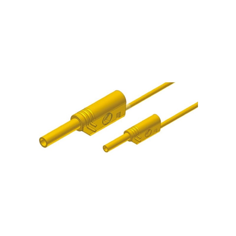 1 pcs - Hirschmann Test & Measurement, 10A, 1000V ac/dc, Yellow, 1m Lead Length