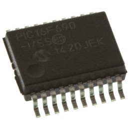 67 pcs - Microchip PIC16F690-I/SS, 8bit PIC Microcontroller, PIC16F, 20MHz, 4096 words Flash, 20-Pin SSOP