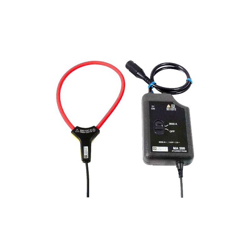 1 pcs - Chauvin Arnoux MiniFlex MA200 Current Probe, AC, Rogowski Coil Adapter, 300A ac AC Max