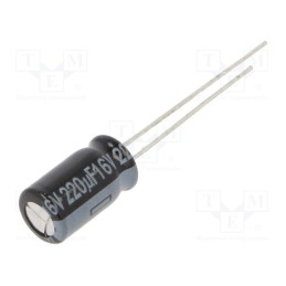 10 pcs x PANASONIC - EEUFR1C221 - Capacitor: electrolytic, low ESR, THT, 220uF, 16VDC, Ø6.3x11.2mm
