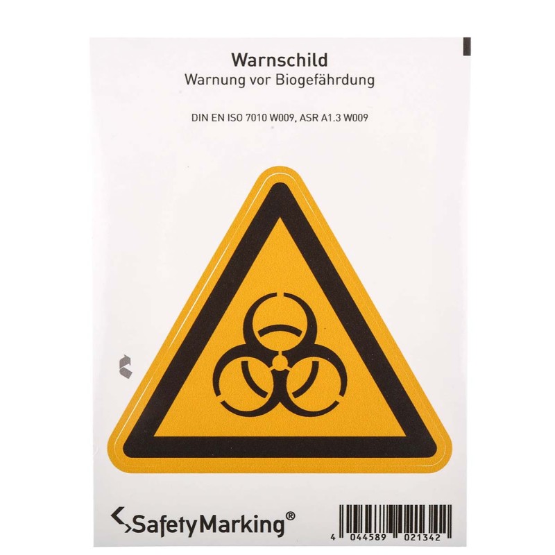 1 pcs - Wolk Self-Adhesive Biological Hazard Hazard Warning Sign