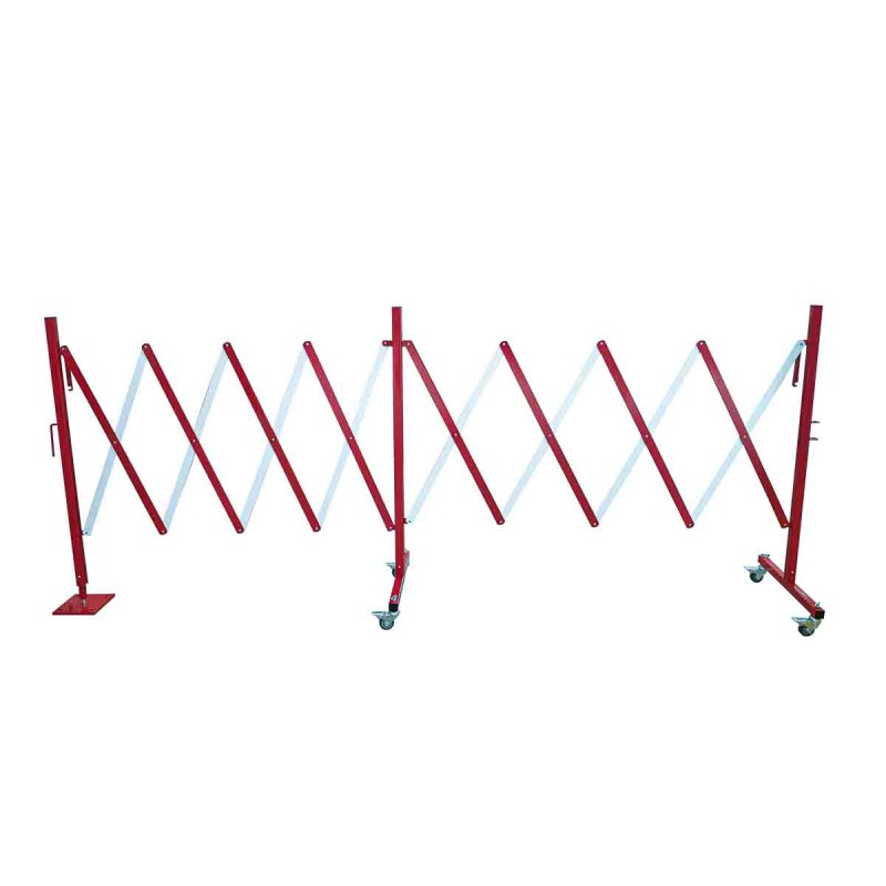 1 pcs - RS PRO Red/White Steel Extendable Barrier