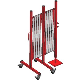 1 pcs - RS PRO Red/White Steel Extendable Barrier