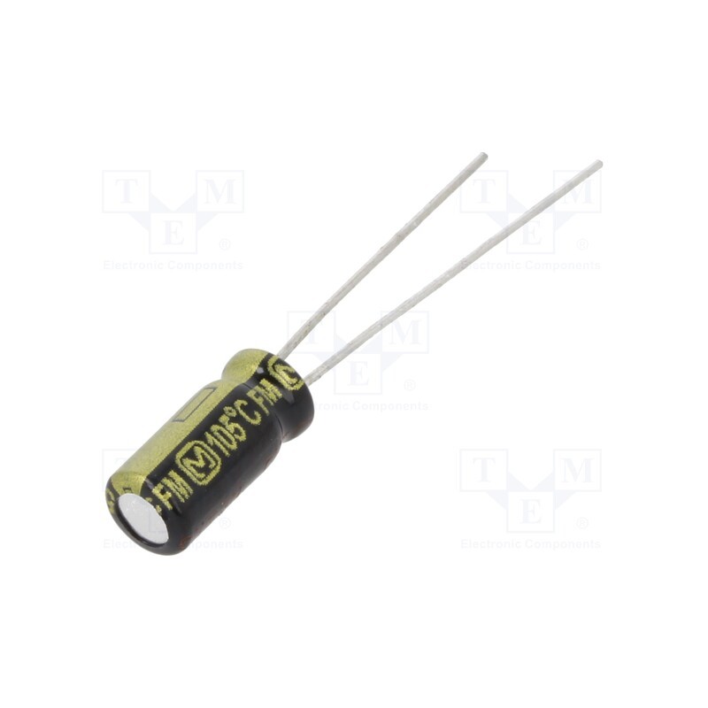 10 pcs x PANASONIC - EEUFM1E470 - Capacitor: electrolytic, low ESR, THT, 47uF, 25VDC, Ø5x11mm, ±20%