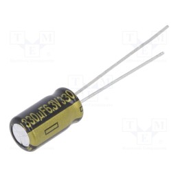 10 pcs x PANASONIC - EEUFM0J331 - Capacitor: electrolytic, low ESR, THT, 330uF, 6.3VDC, Ø6.3x11.2mm